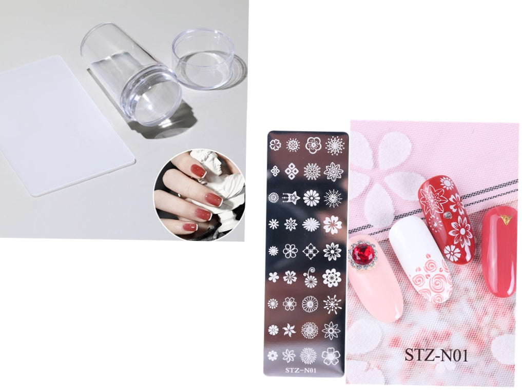 Nail Print Plate – Long Steel Stamping Template for Nail Art