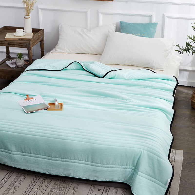 Seersucker Cotton Cooling Quilt For Summer Use With Edges