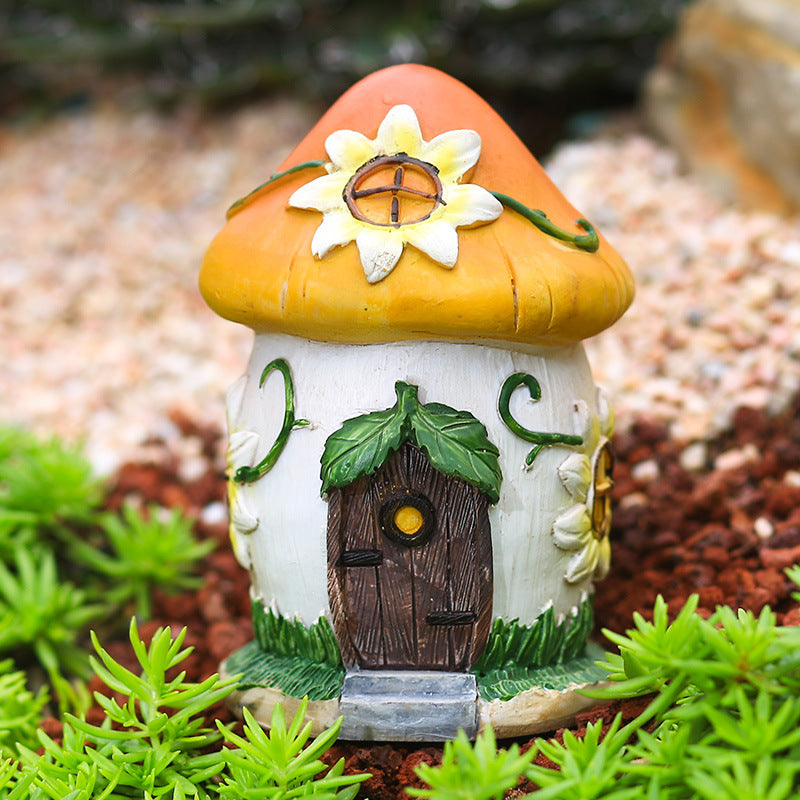 Garden Mushroom Flower Pine Nut House Ornament