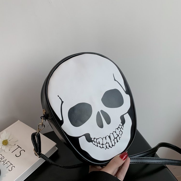 Halloween Skull Shoulder Bag – Funny Crossbody Messenger Phone Purse