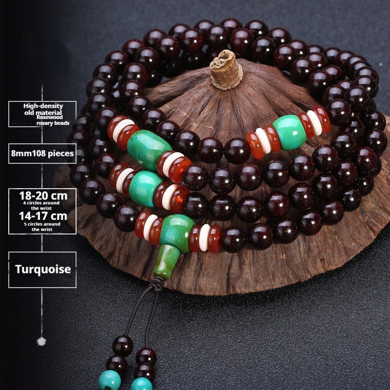 Pterocarpus Santalinus Bracelet Men's 108 Beads