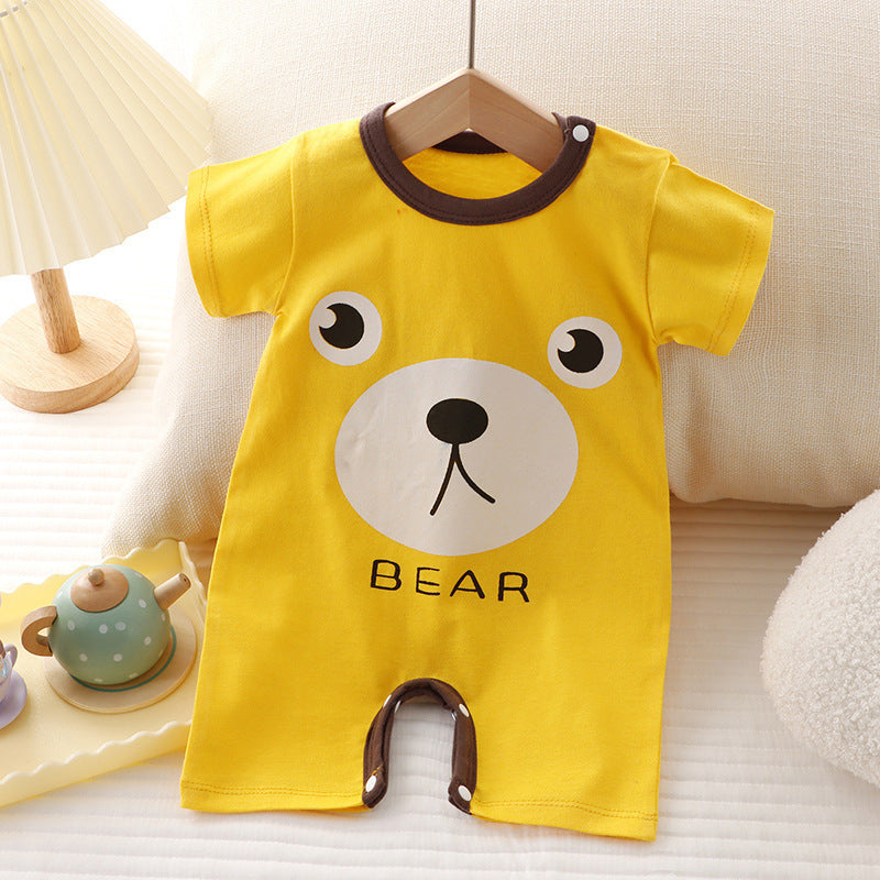 Cute Cartoon Print Onesies Newborn High Quality Fabric
