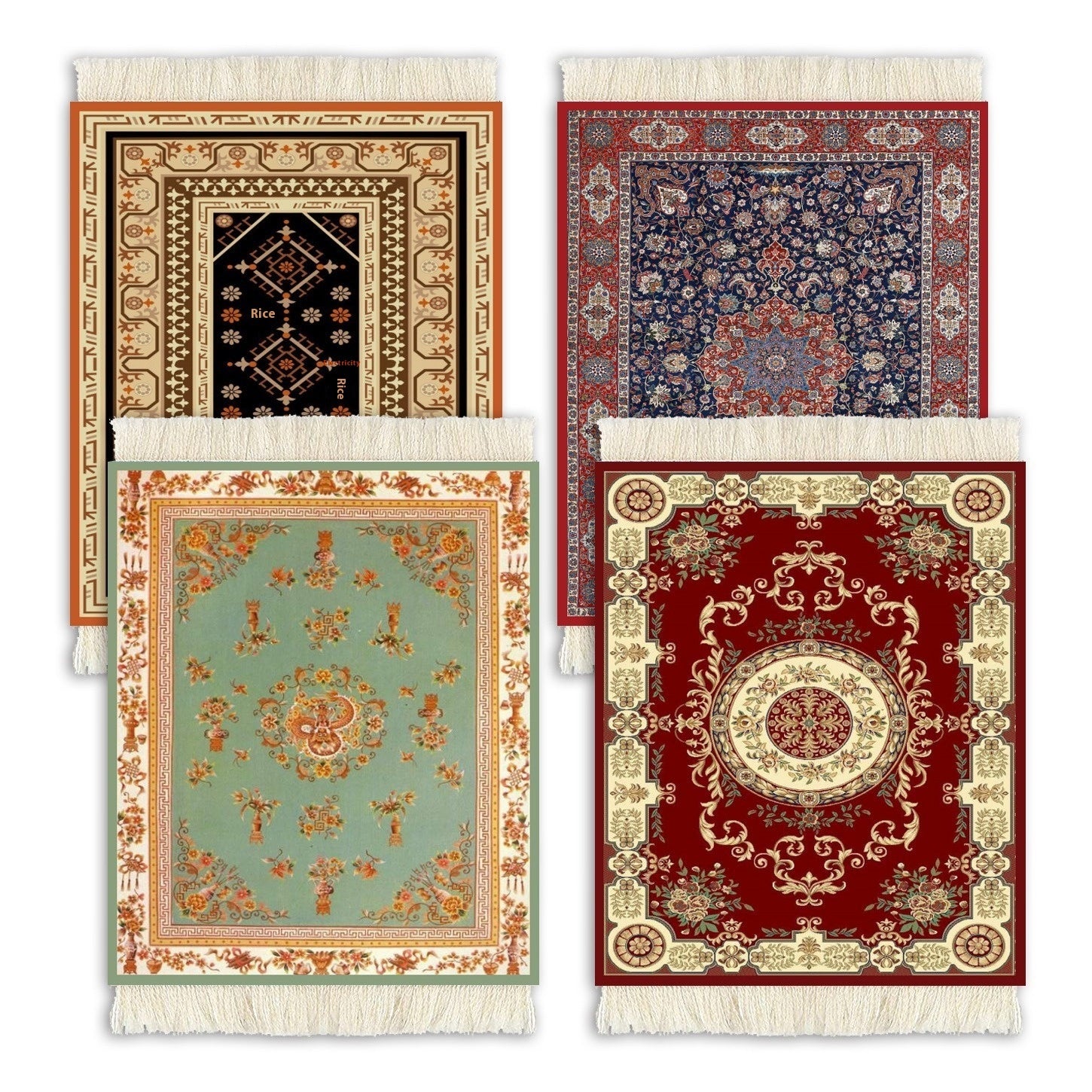 4 Sets Of Carpet Drinks Heat Insulation Coaster