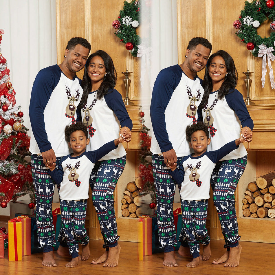Christmas Printed Long Sleeve Parent-Child Homewear