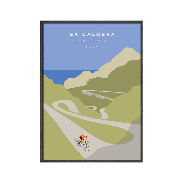 Retro Sports Bike Wall Art – Paris Landscape Canvas Painting for Home Decoration