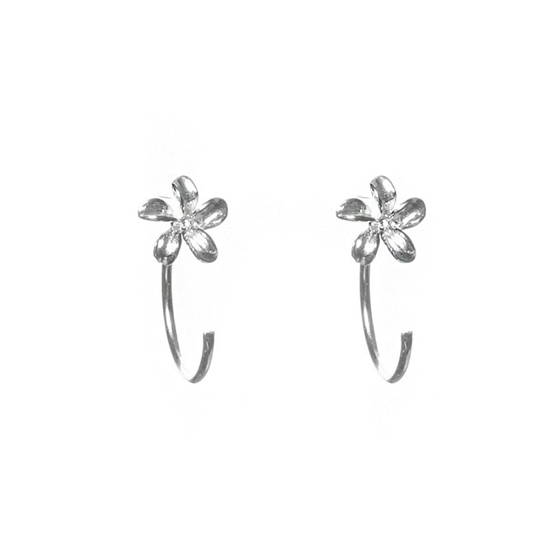 Stud Earrings Female Special-interest Design Flower Ear Hook
