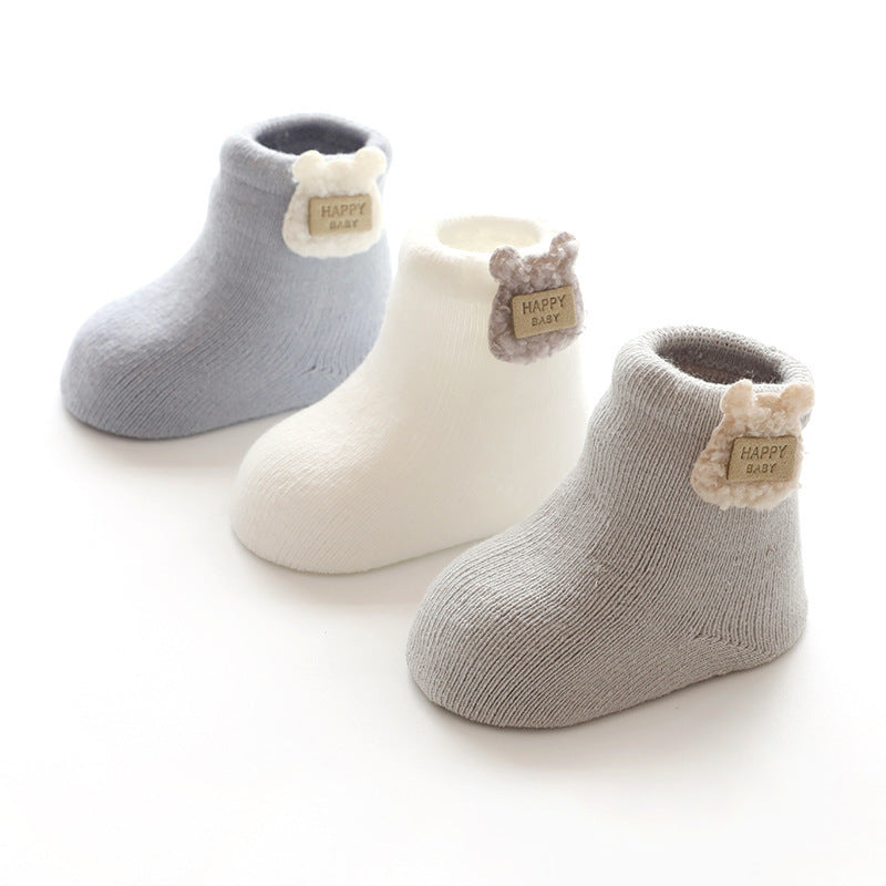 Mesh Cartoon Twist Striped Baby Socks