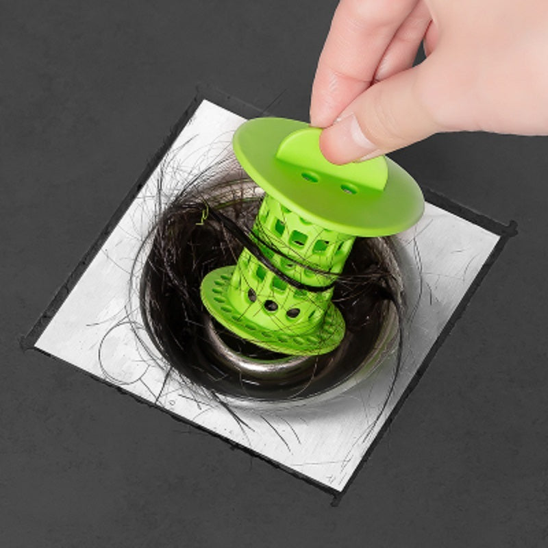 Anti-Clogging Plastic Sink & Floor Drain Filter – Kitchen & Bathroom Water Plug