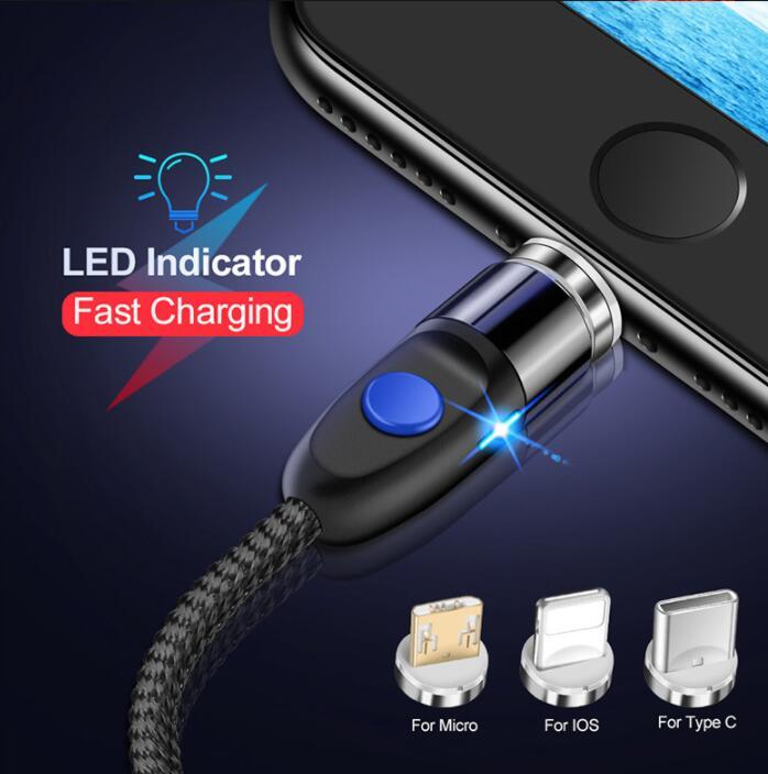Magnetic Fast Charging Mobile Phone Data Cable Three In One