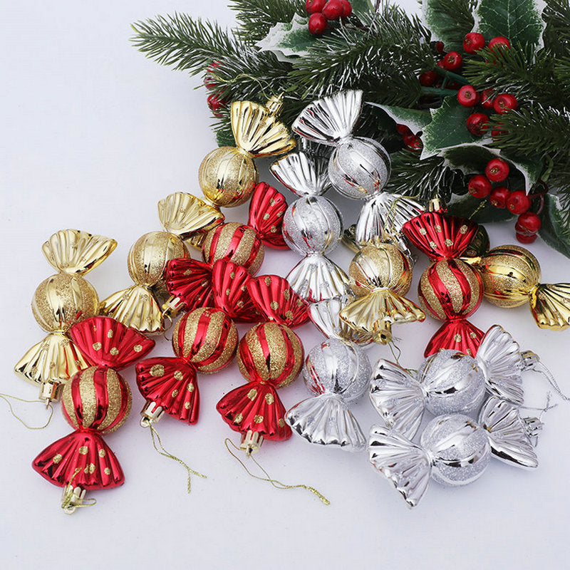 Christmas Gift Box Candy Props Pendant Ornaments 5pcs Set