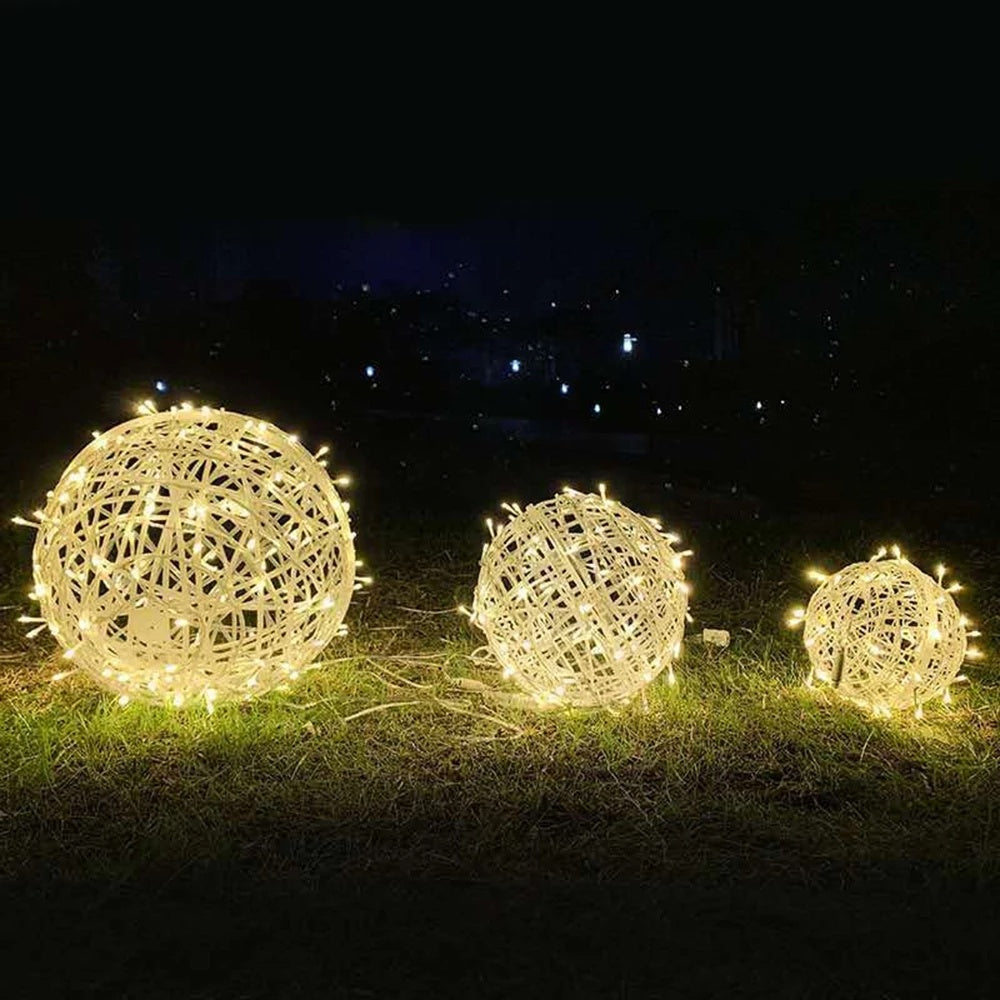 LED Sepak Takraw Ball Lamp Hanging Tree Lantern Landscape Decorative Lighting