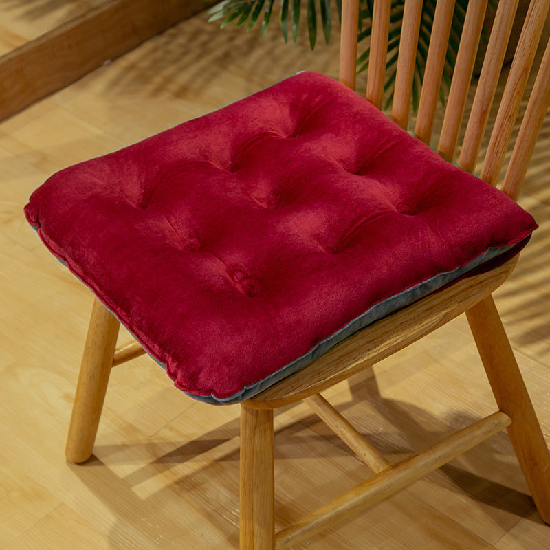 Crystal Velvet Cushion Cute Color Matching Autumn And Winter Warm Seat Cushion Student Stool