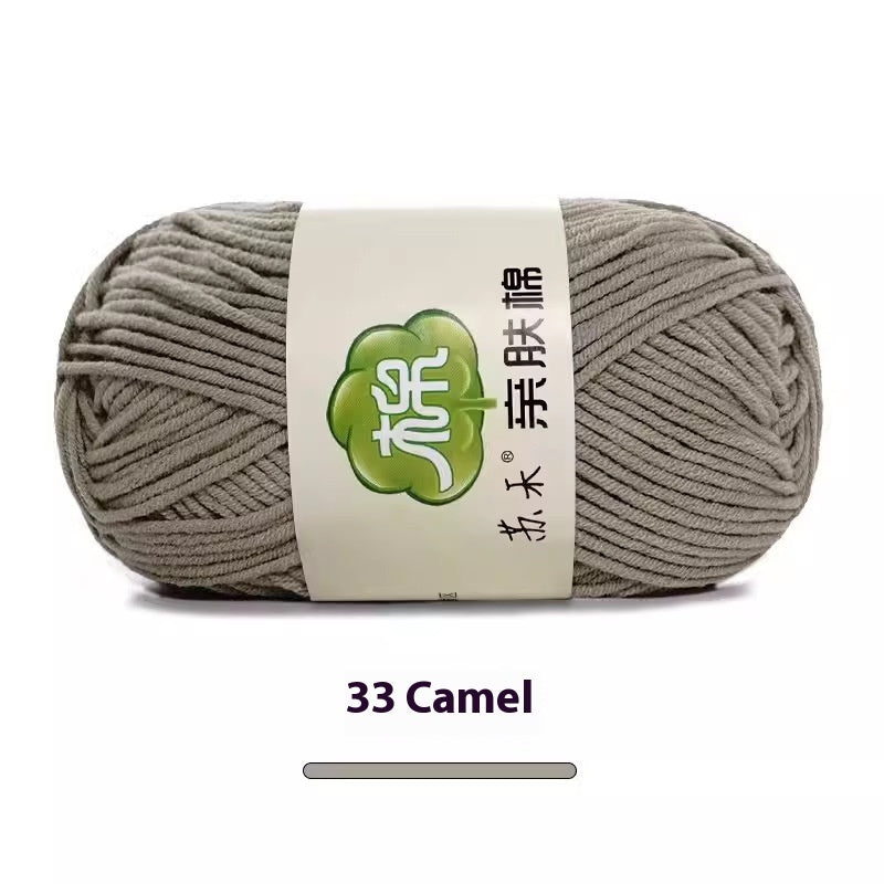 5-Strand Skin-Friendly Combed Milk Cotton Yarn – Hand Knitting Supplies