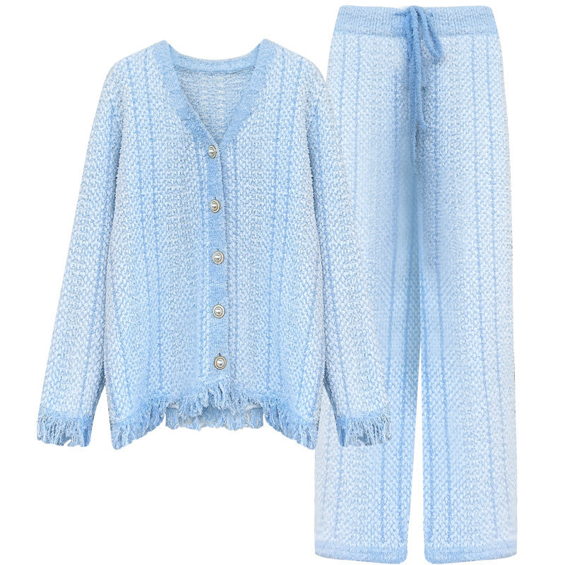 Tassel Soft Comfortable Velvet Thick Warm Loungewear