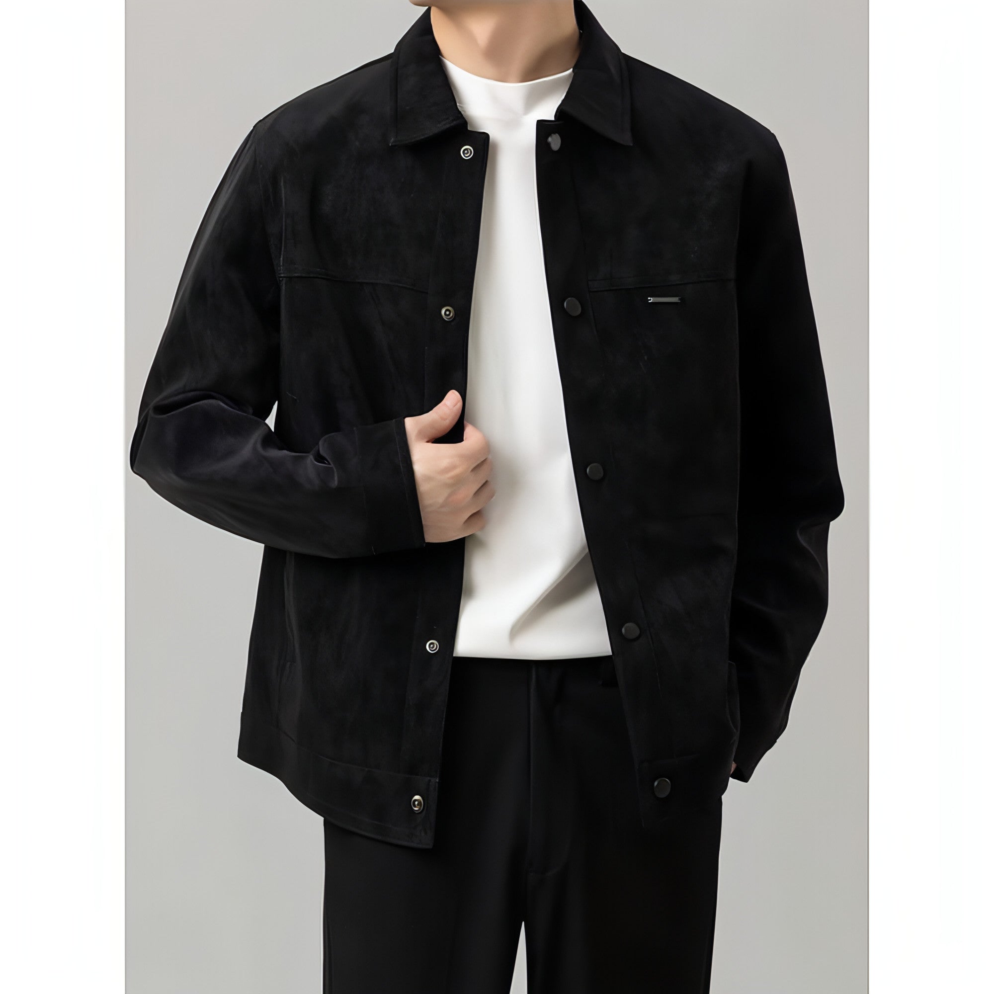 Lightly Mature na Maikling Jacket Para sa Mga Lalaki 