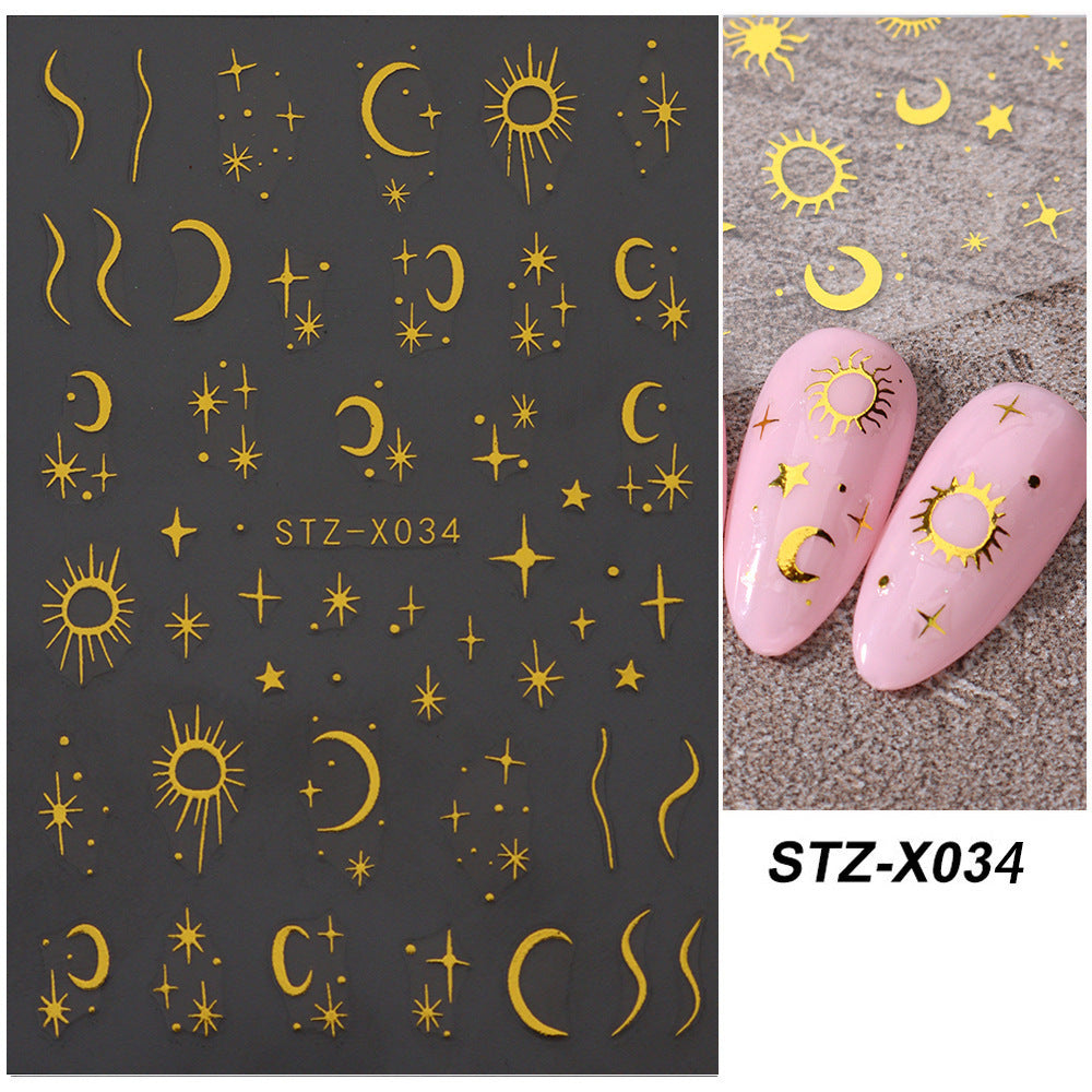 Nail Sticker Liquid Butterfly Dark Gilding