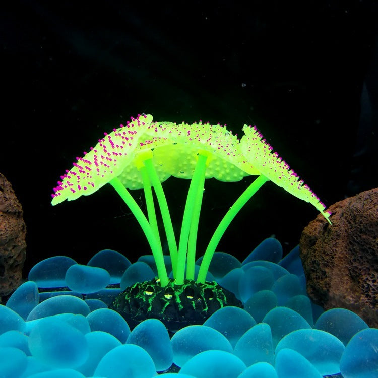 Luminous Silicone Underwater World Fluorescent Fake Coral Aquarium Landscaping