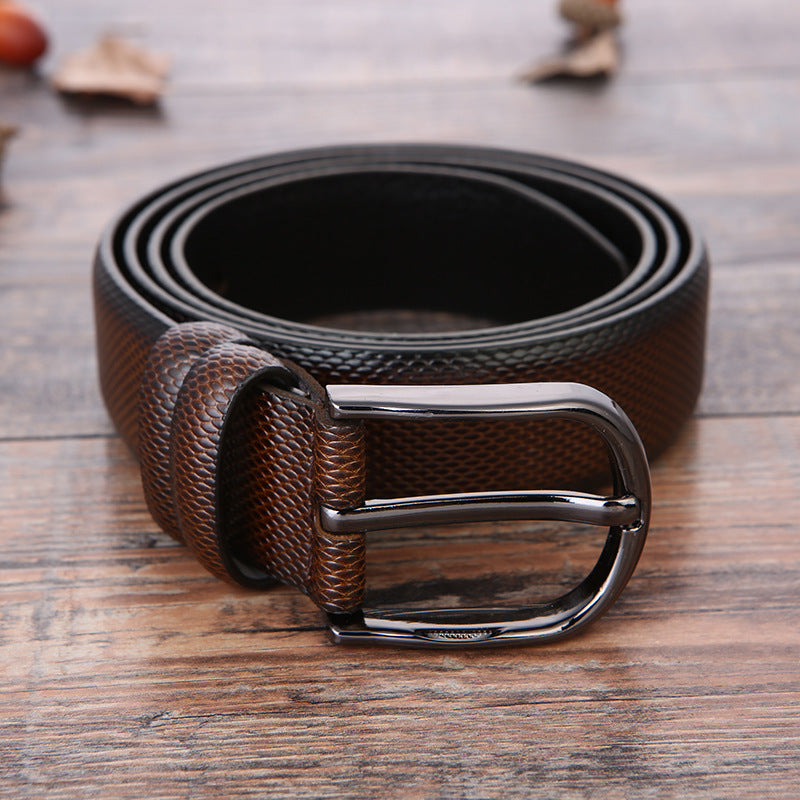 Men’s Business Belt – European & American Fashion, Laser Logo