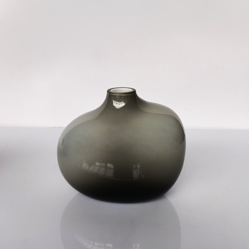 Nordic Light Luxury Glass Small Vase Ornament Decoration Retro