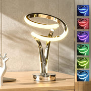 Aluminum Alloy LED Table Lamp Wooden Base Eye Protection USB Charging