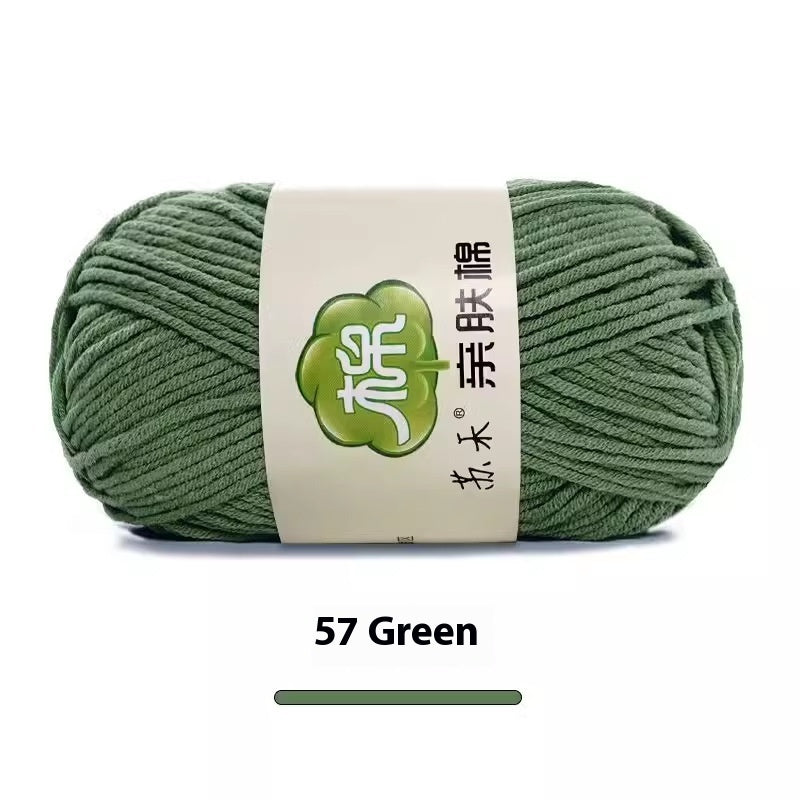 5-Strand Skin-Friendly Combed Milk Cotton Yarn – Hand Knitting Supplies