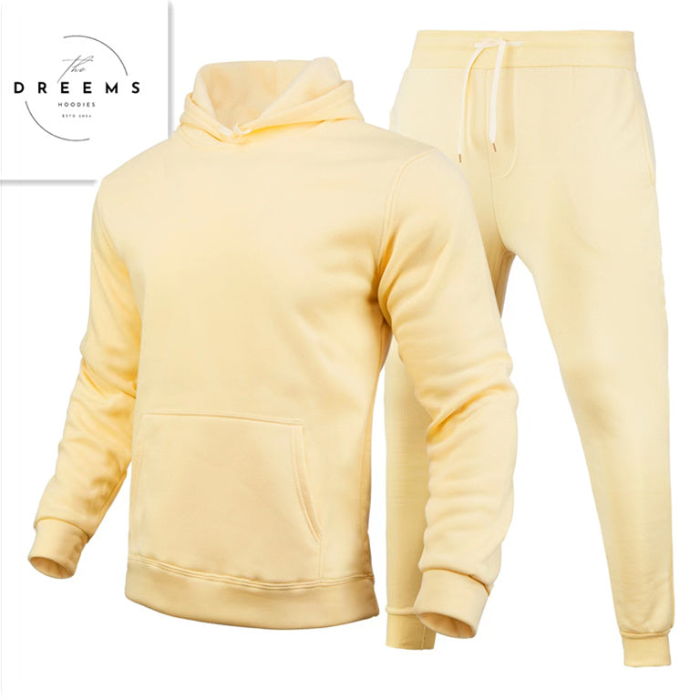 Men's Casual European Style Size Blank Solid Color Set