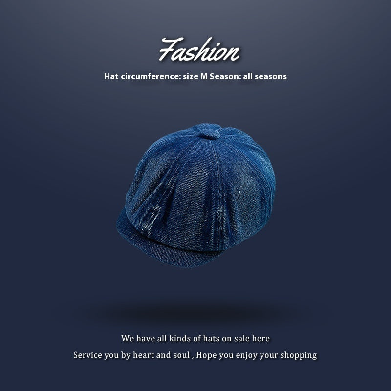 Stylish Cotton Dome Crown Painter Cap for Women’s Spring and Autumn Casual Wear
