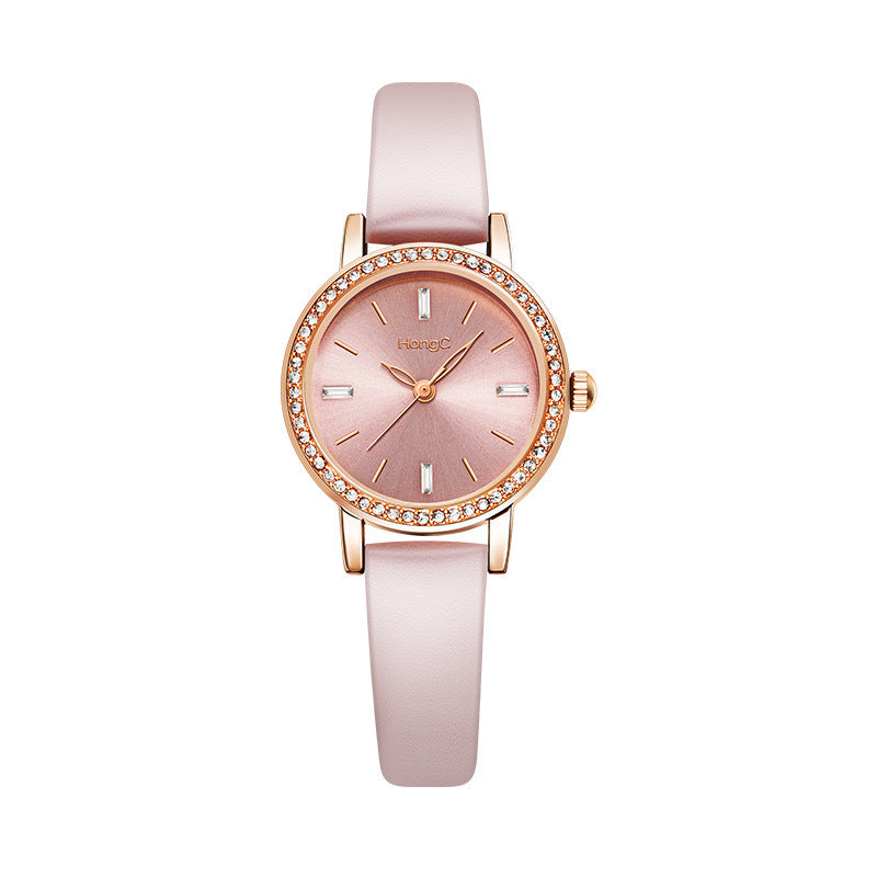 Women’s Fashion Diamond Quartz Watch with World Time