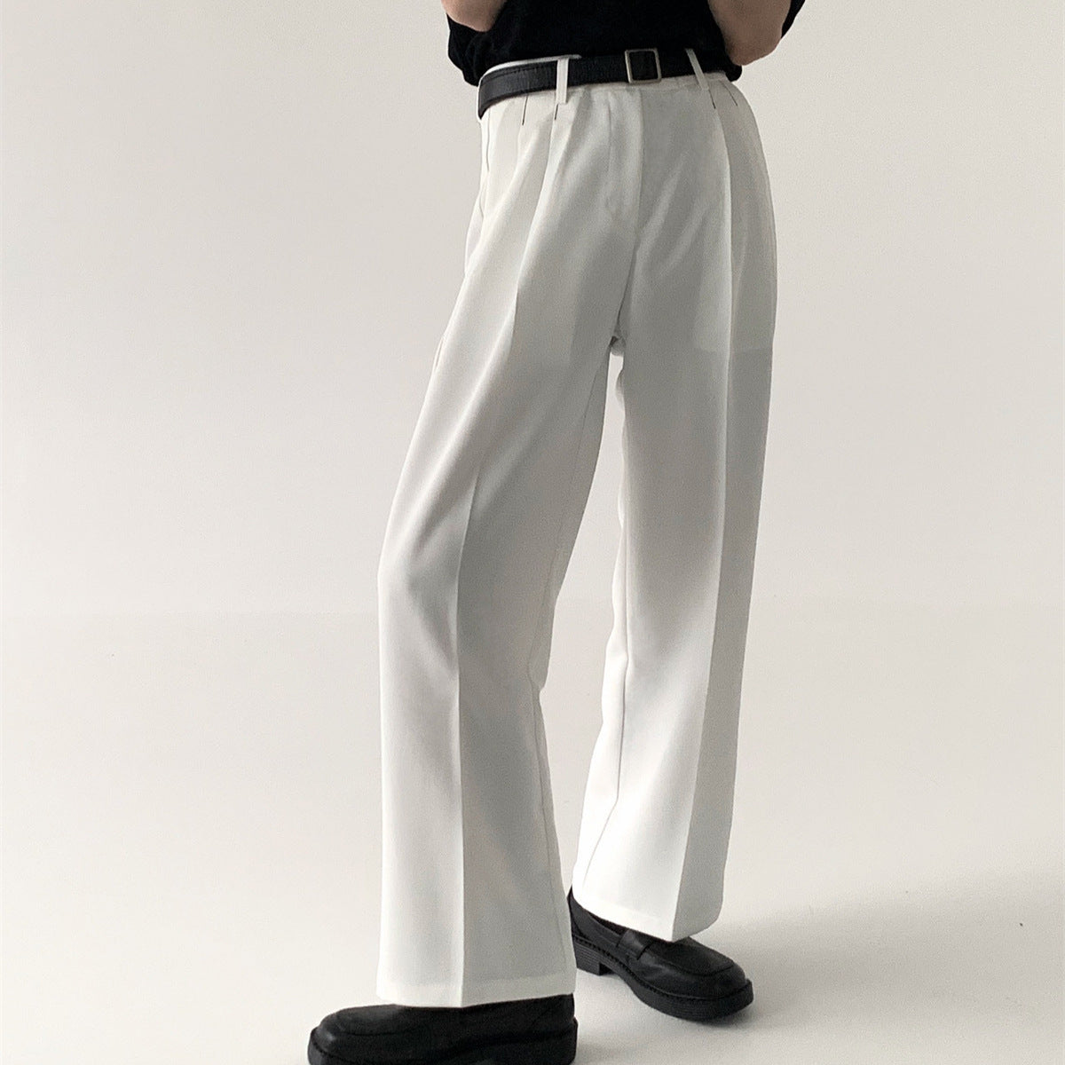 Men’s Wide-Leg Leisure Pants – High Street Loose Draping Trousers