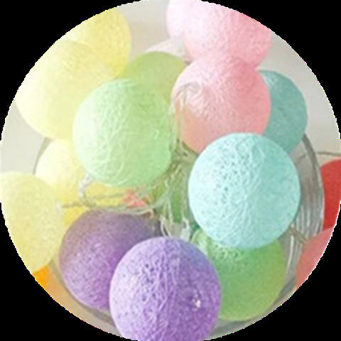 Cotton Ball Lighting Chain Festival Color Decoration