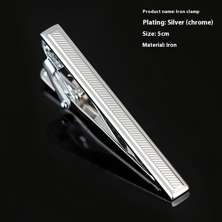 Men's Silver Short Tie Clip