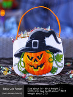 Square Pumpkin Bag Black Hat