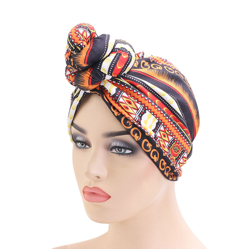 Vortex flower headscarf hat