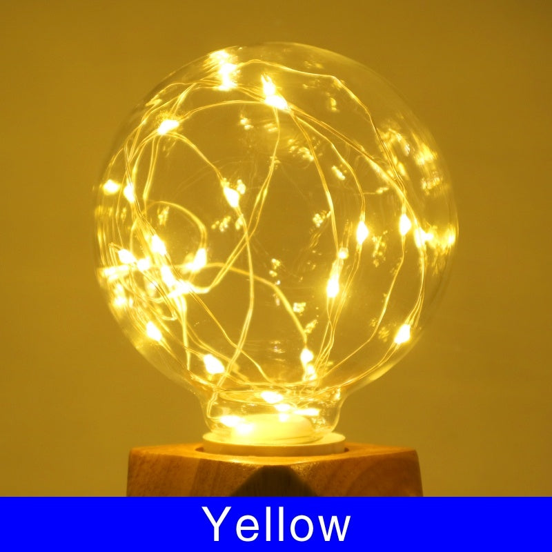 LED Glass Copper Wire Bulb Light