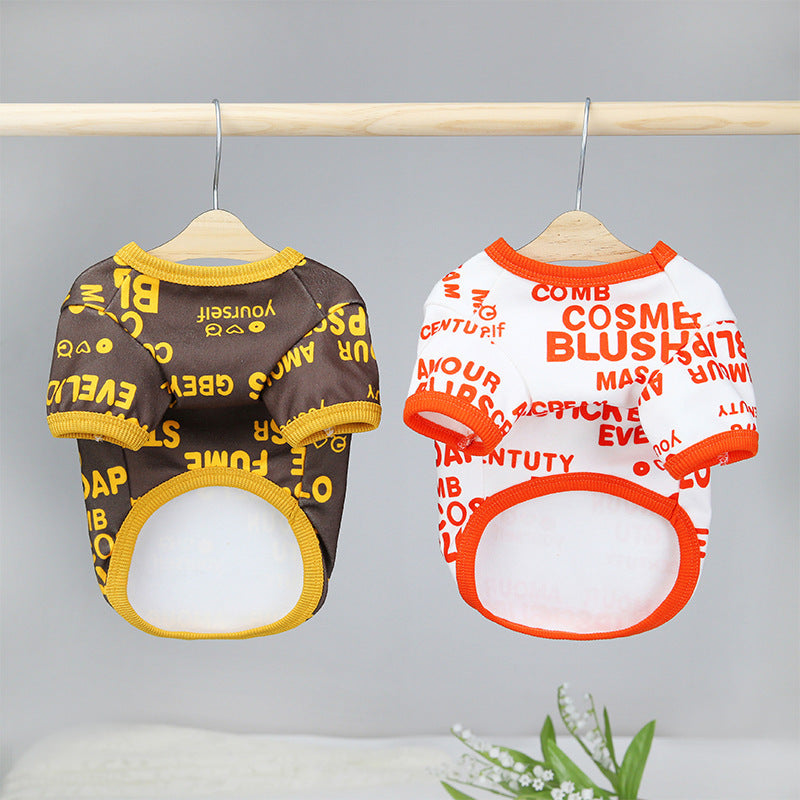 Pet Dog European And American Round Neck Letter T-shirt