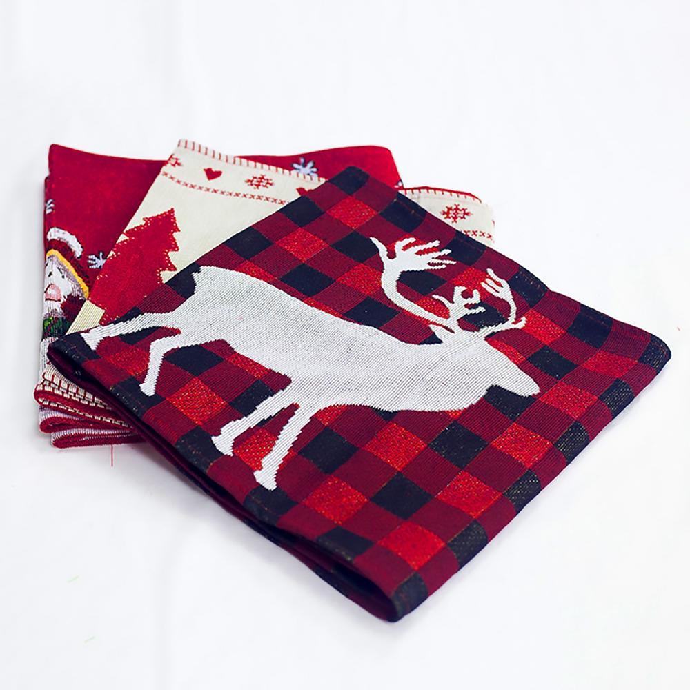 Cotton Linen Embroidered Christmas Table Runner