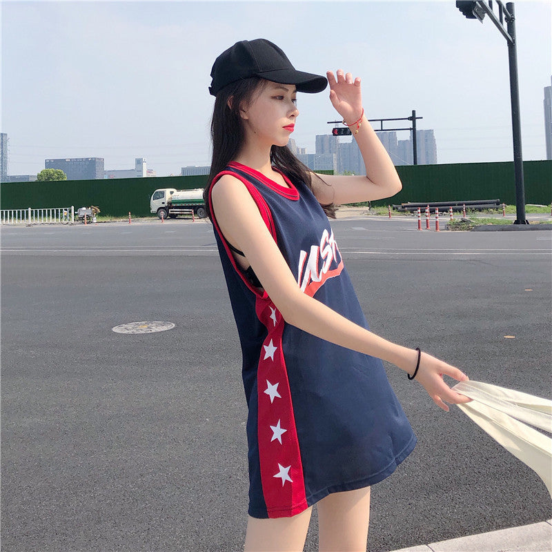 Tops, female, summer basketball, street style, vest