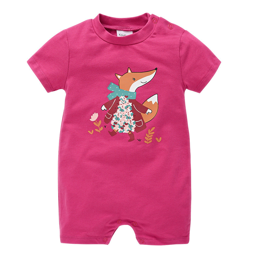 Male Cartoon Cotton Romper Baby Jumpsuit Summer Children's Clothing