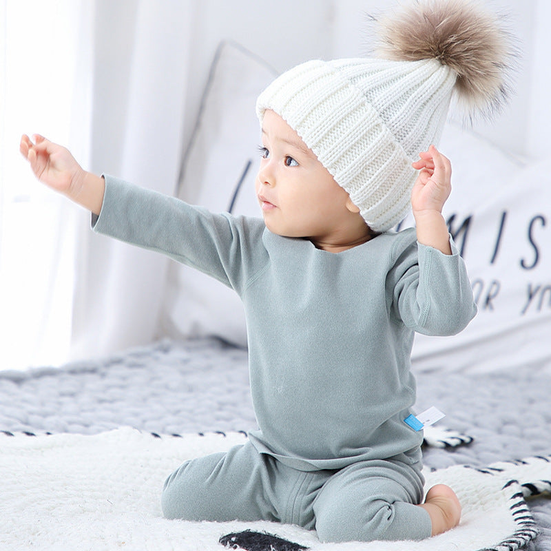 Kids Pajamas Set Climbing Print Soft Polyester Sleepwear