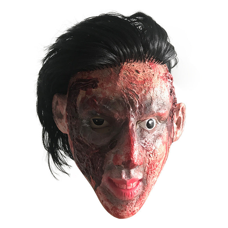 Halloween Horror Latex Mask – Scary Headgear for Cosplay and Haunted House Parties