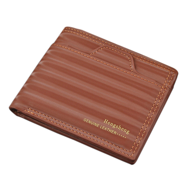 Unisex Slim Box Style Coin Purse PU Leather Rhombus Stripes