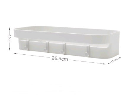 Punch-Free Bathroom Shelf – Seamless Wall-Mounted Rectangular Storage Rack