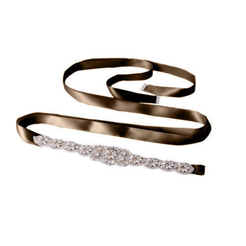 Elegant Bridal Wedding Belt with Rhinestone Decoration