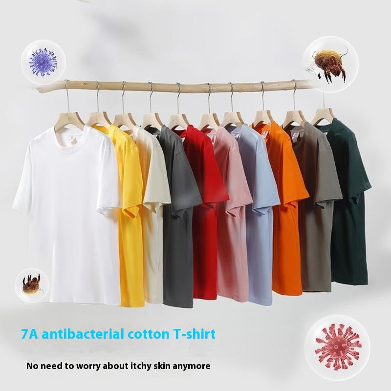 Relaxed Cotton Workwear Short Sleeve Tee Unisex Solid Color