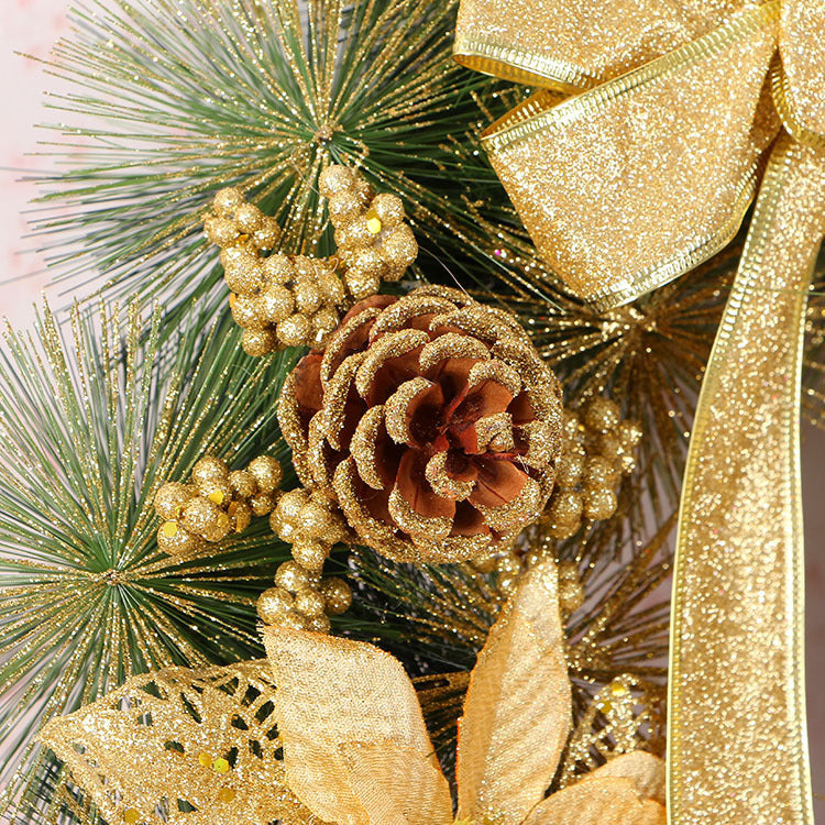 40cm Pine Needle Christmas Wreath Creative Holiday Ornament