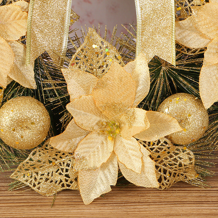 40cm Pine Needle Christmas Wreath Creative Holiday Ornament