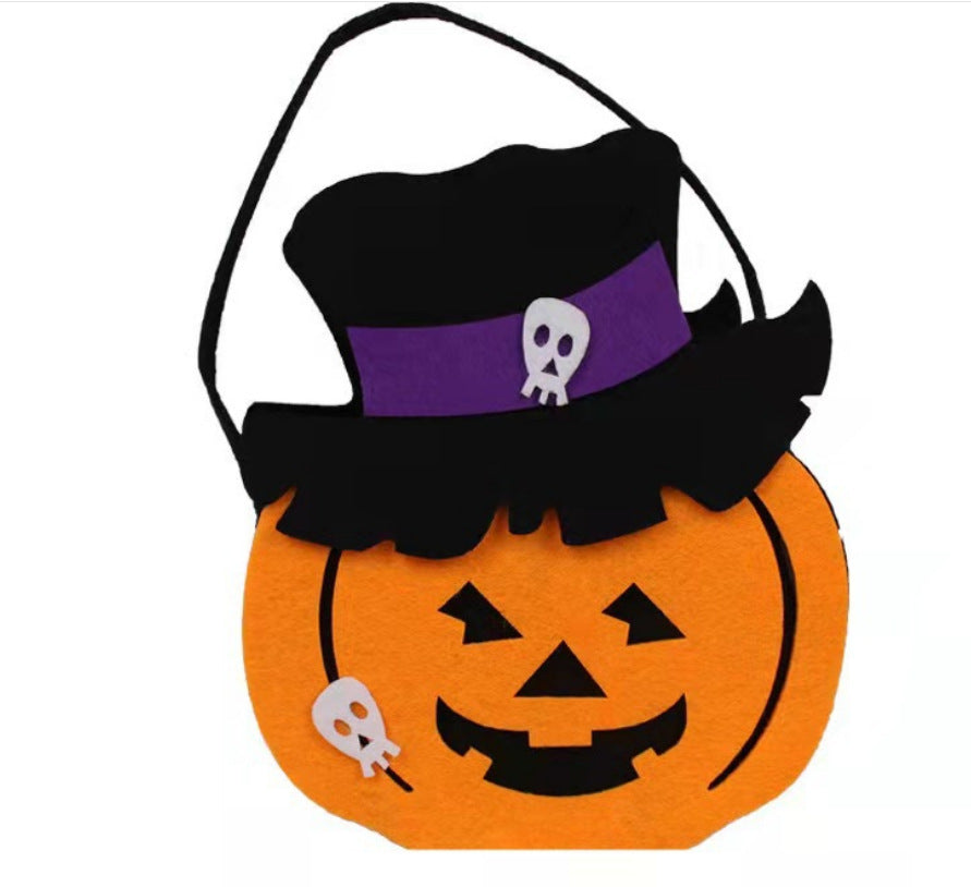 Halloween Pumpkin Candy Bag – Creative Trick or Treat Gift Basket for Cookies and Party Favors