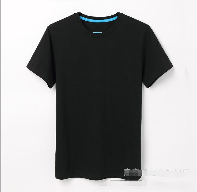 Men's Short Sleeve Crew Neck Relaxed Fit CVC Cotton Poly