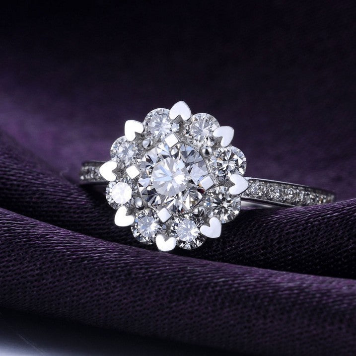 Elegant 18K Gold Micro Carat Engagement and Wedding Ring with Diamond and Zircon Accents – Delicate Proposal Ring for Women