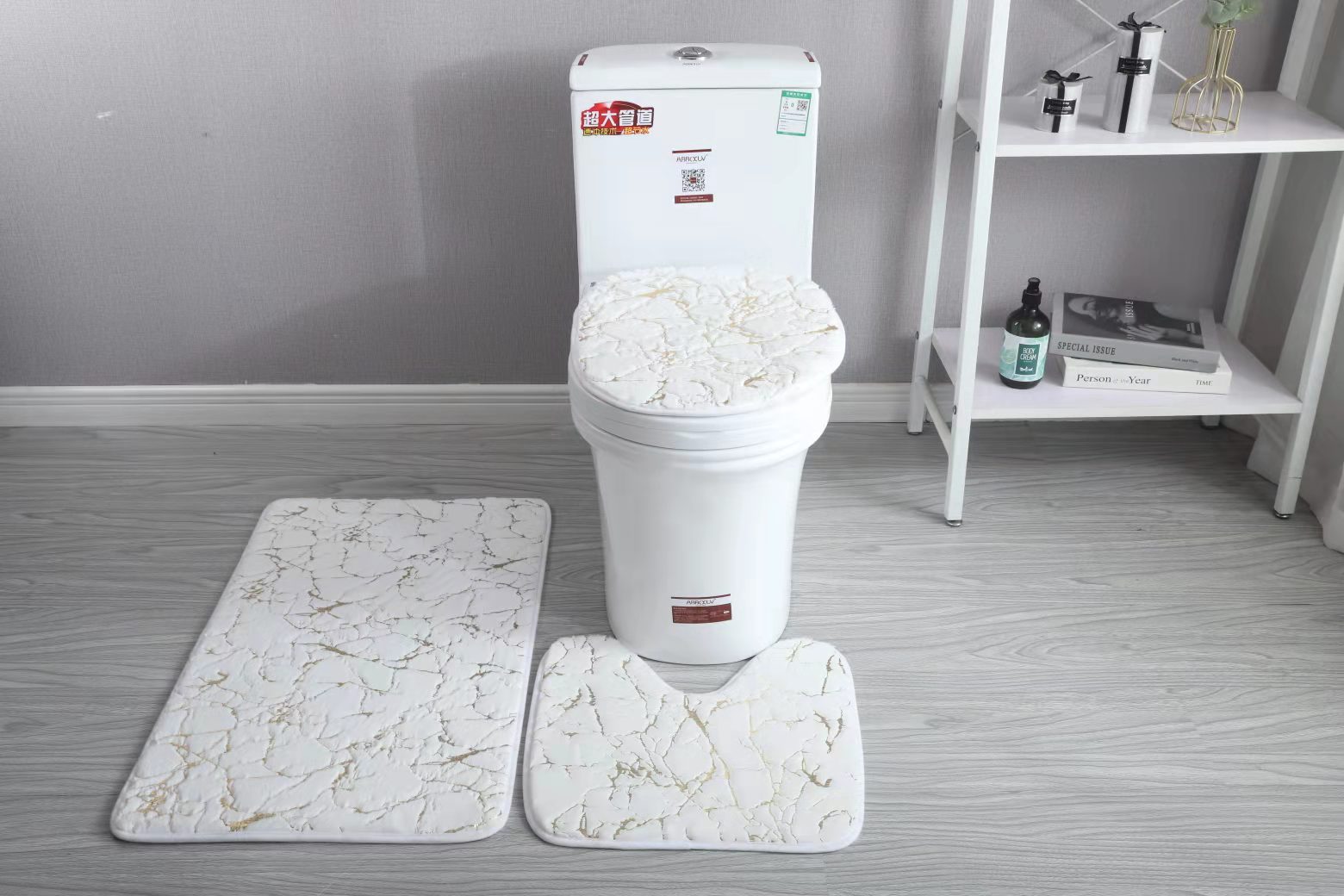 Three-Piece Toilet Set – Bathroom Mats Collection